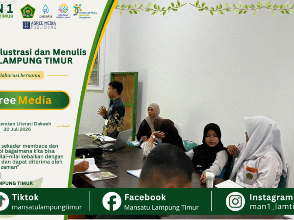 Tingkatkan Kreativitas Santri dan Siswa, MAN 1 Lampung Timur Gandeng Agree Media Gelar Pelatihan Ilustrasi dan Menulis